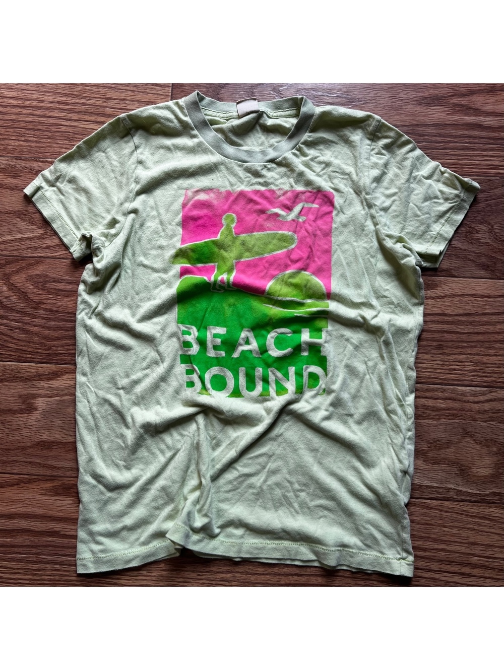 Y2K Vintage Surf Tee Hollister Beach Bound Graphic T-Shirt Large
